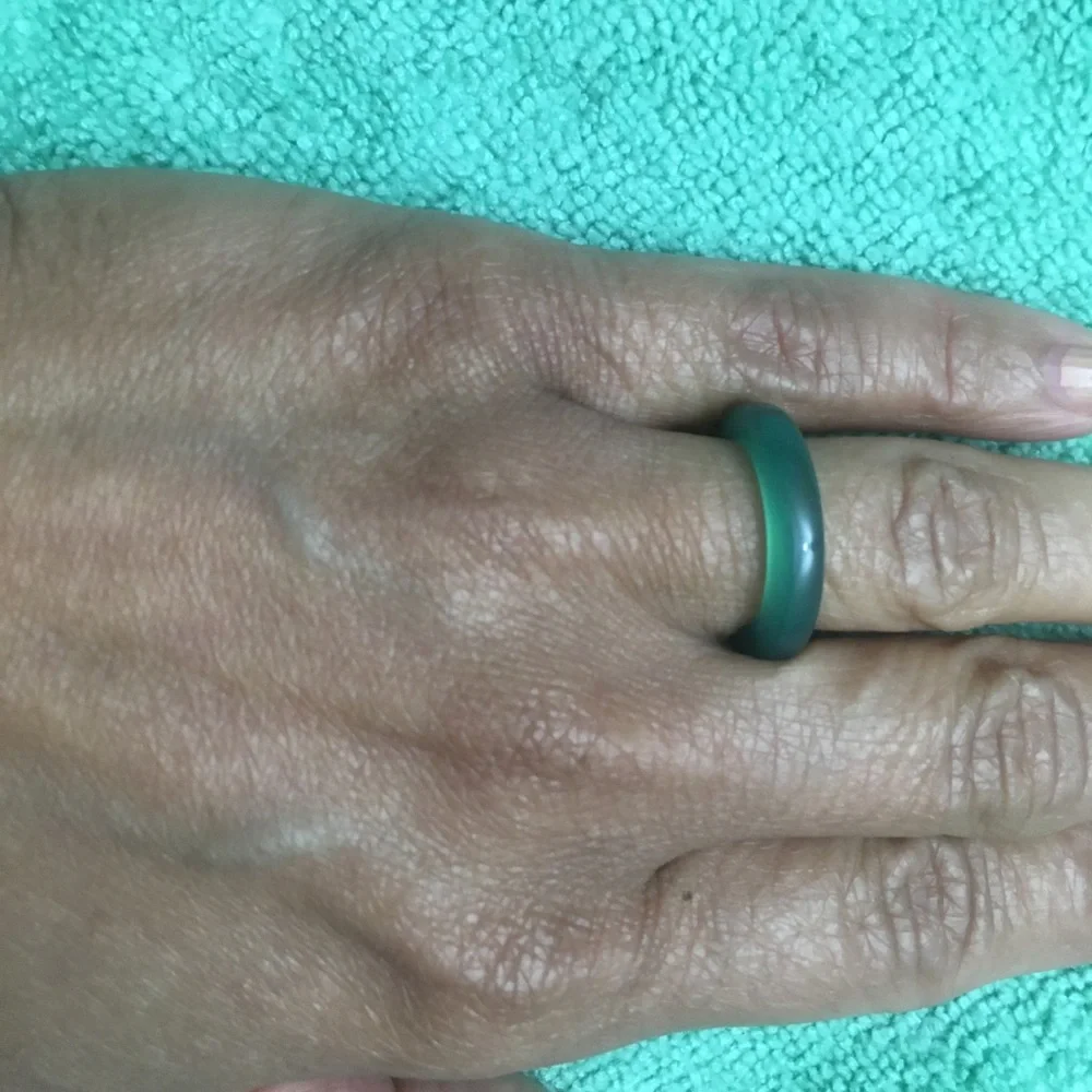 Green Onyx Ring 1 Band Unisex
